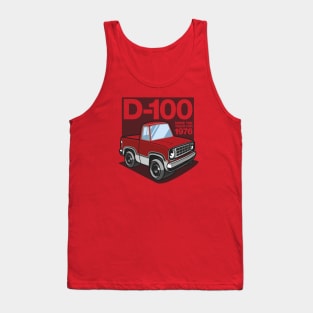 D100 - 1976 White-Based (Bright Red) Tank Top